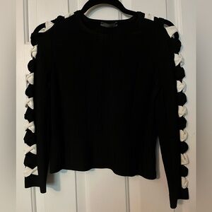 Alexander McQueen bow cut out knit sweater